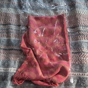 Elegant Pink and Orange Women's Scarfand Blak